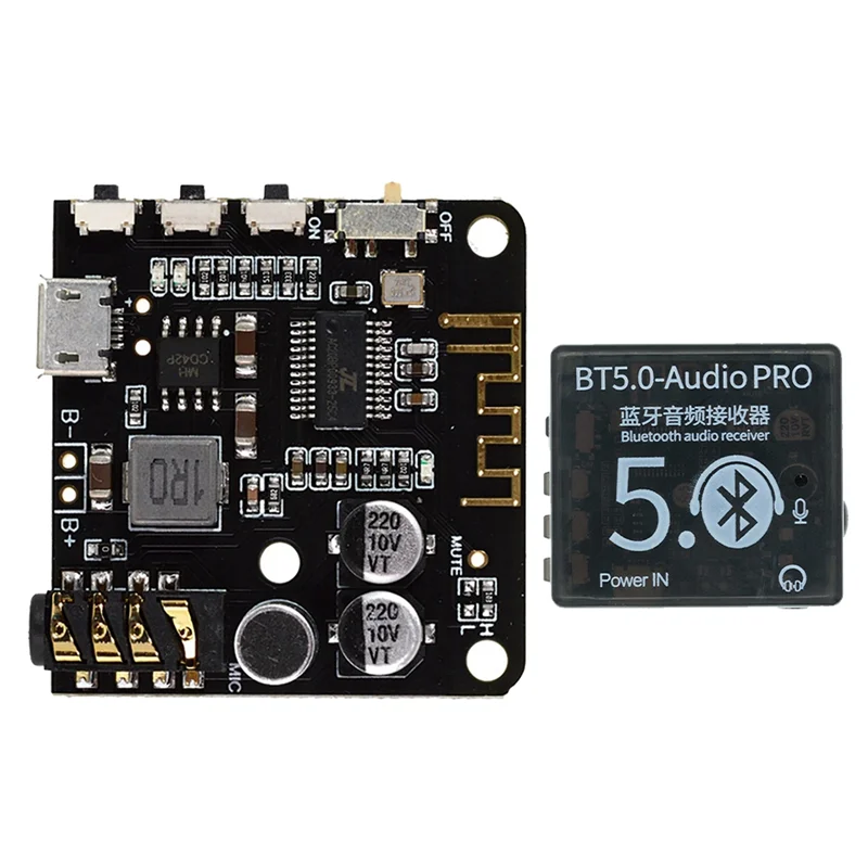 

BT5.0 PRO Audio Module+Case MP3 Audio Decoder Board with Mic Lossless Car Speaker Audio Amplifier DIY Audio Receiver