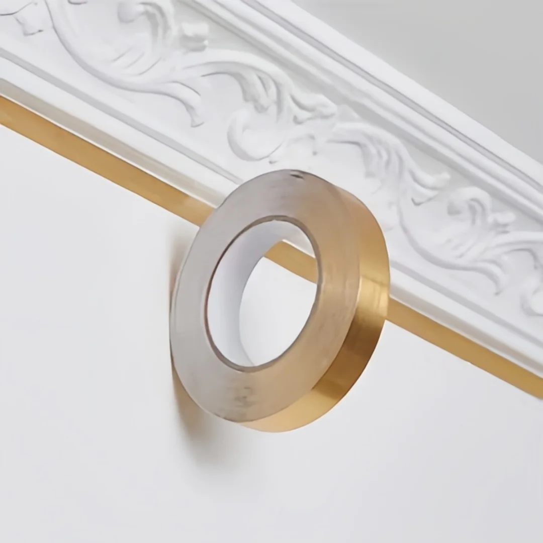 Self-Adhesive Tile Stickers Tape Floor Waterproof Wall Gap Sealing Strip Gold Silver Tile Beauty Seam Sticker HomeDecoration