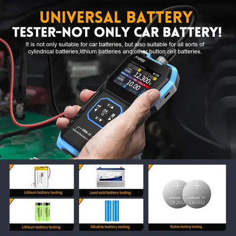 FNIRSI HRM-10 Batterispännings-internresistansmätare 18650 Högprecisions AC-syra litium-bly bilbatterikondensatormätare 10 best sales batteriets interna resistansmätare - №7