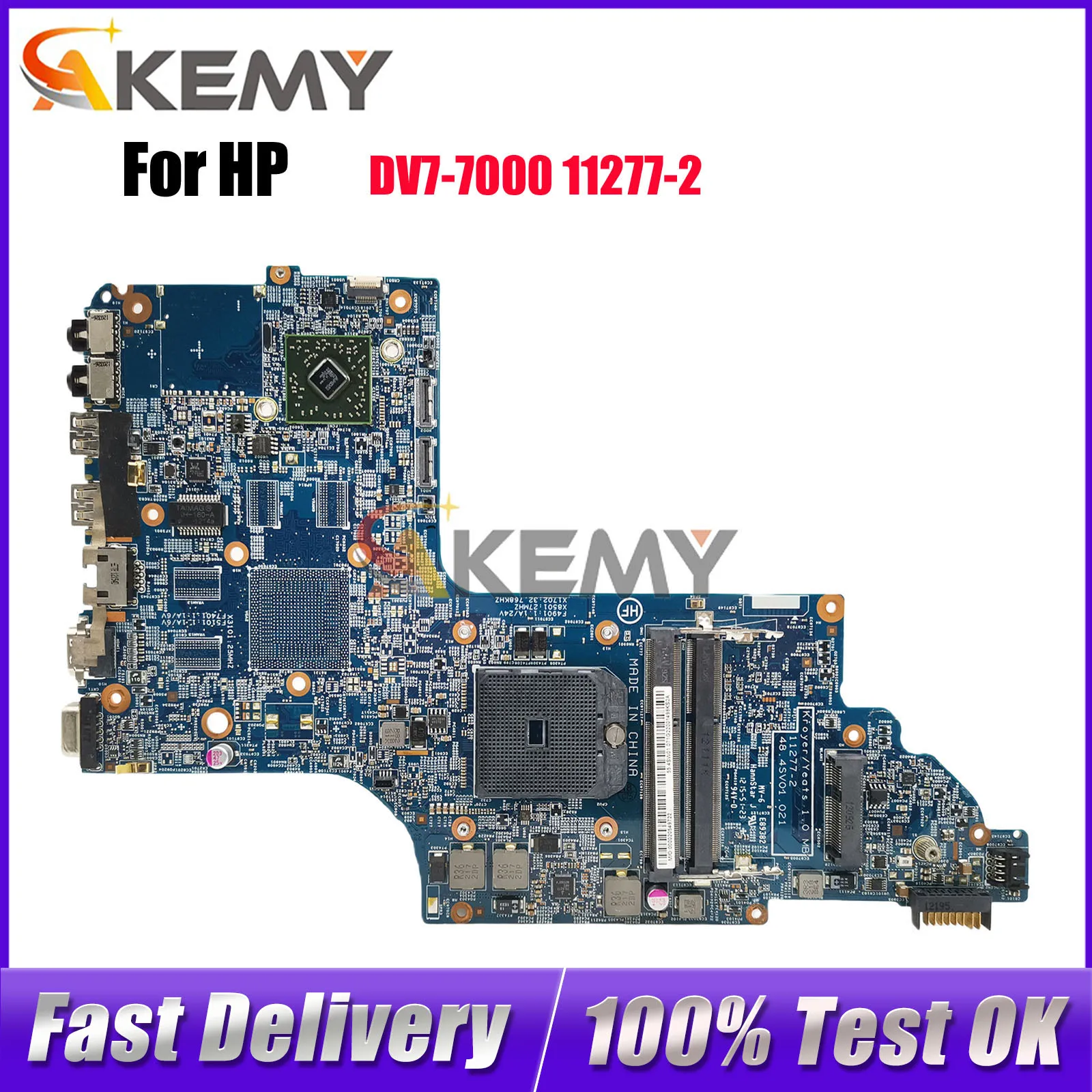 

675794-001 For HP DV6-7000 DV7-7000 Laptop Motherboard 11277-2 With AMD CPU DDR3 100% Fully Tested