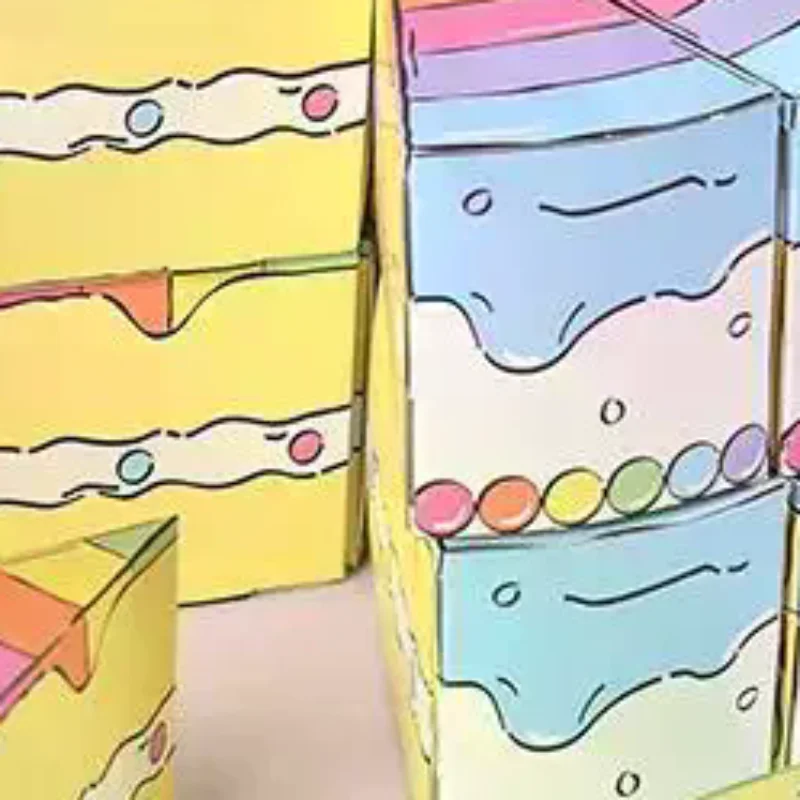 Cajas de Regalo de Papel con Forma de Pastel Triangular, 10 Piezas, para Galletas, Dulces, Recuerdos de Baby Shower, Regalos para Niños, Cajas de Embalaje para Postres de Fiesta de Cumpleaños