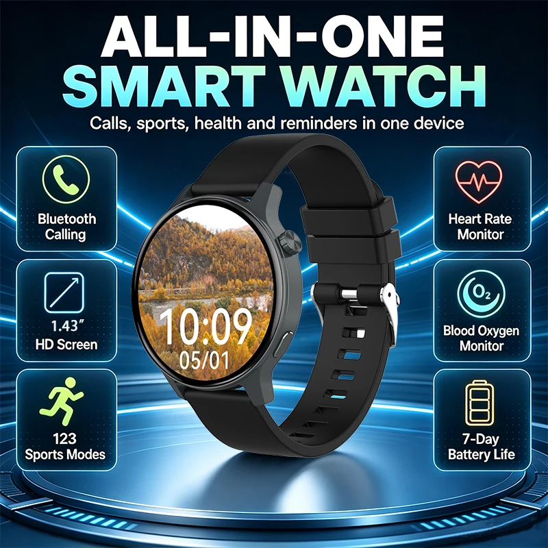 Smart Watch Men Bluetooth Call Fitness Tracker Sport Smartwatch Heart Rate Sleep Monitor IP68 Waterproof Watch For Android IOS