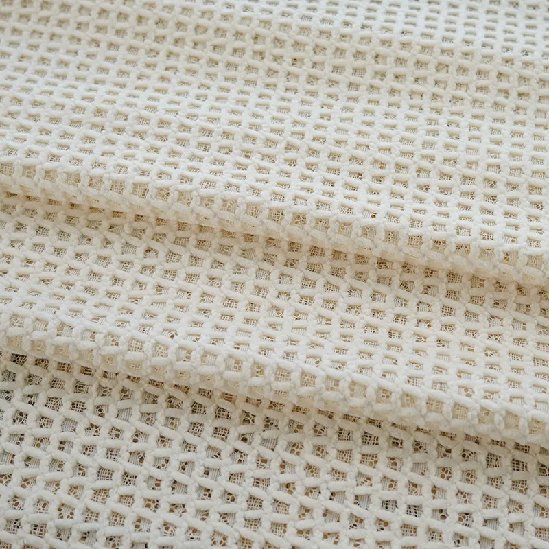 Small Square Embroidered Hollow-out Lace Fabric For Dress Clothing Designer Fabric By The Meter