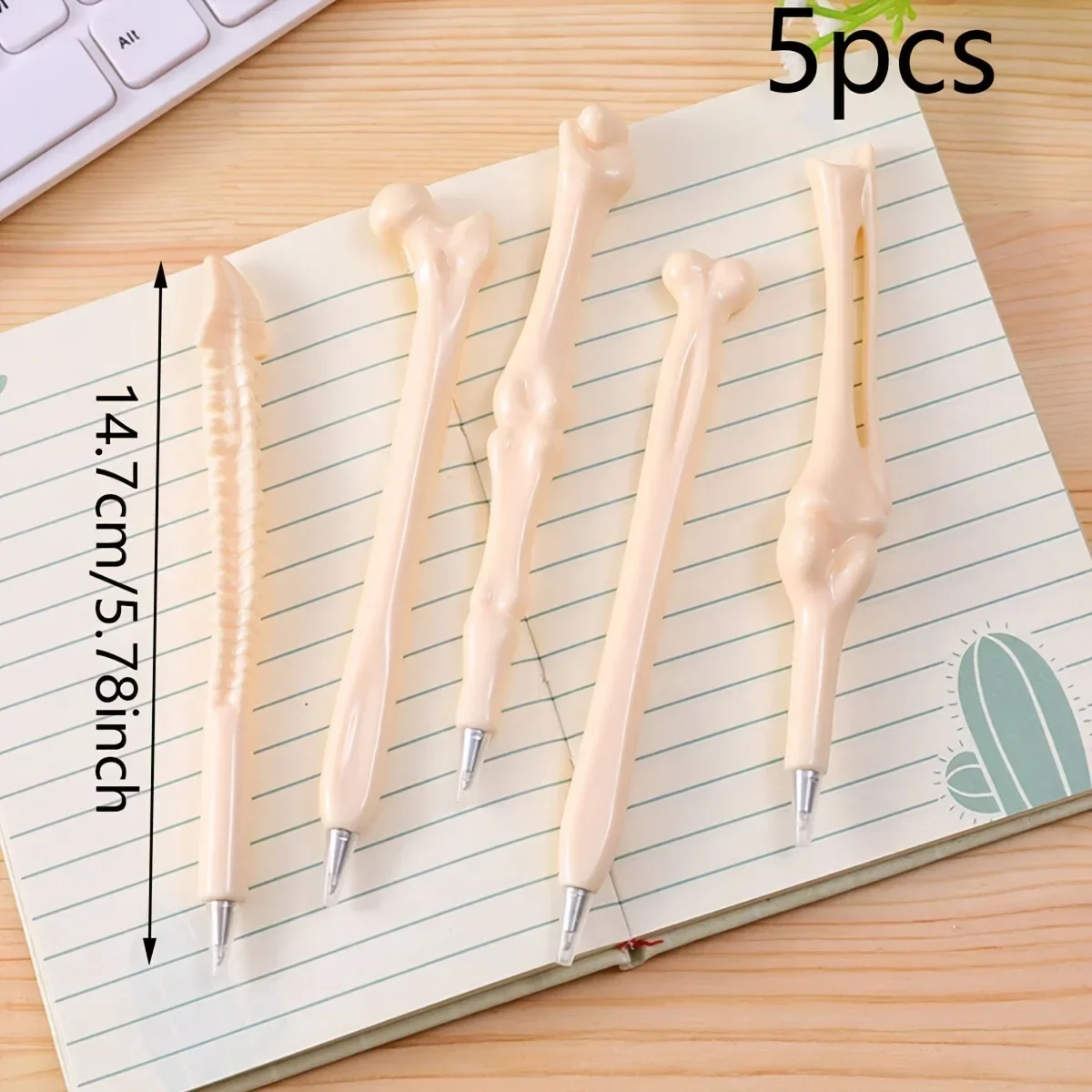 

5pcs-Creative Bone Ballpoint Pen Students Personalized Funny Bone Ballpoint Pen Creative Signature Pen
