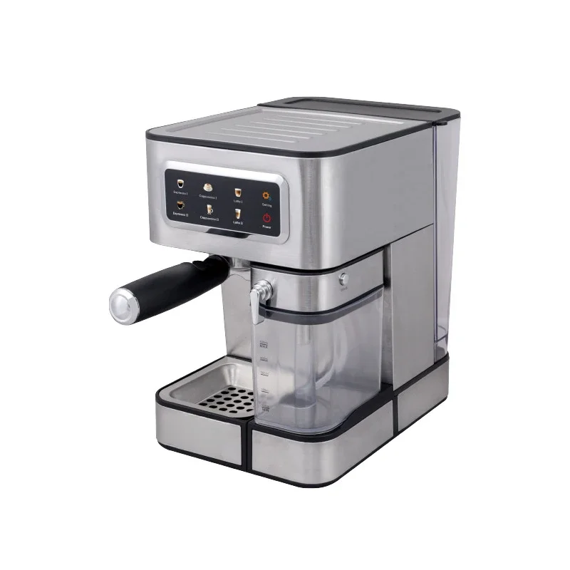 Small semi-automatic freshly ground high pressure steam portable coffee machine