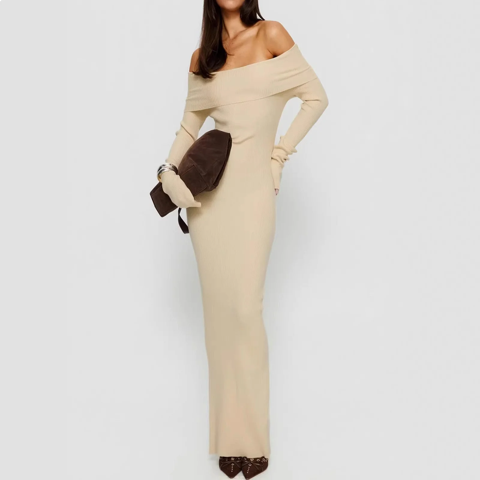 One Shoulder Bodycon Dress for Women, Elegant Fitted Midi Dresses, Spring Summer Bodycon Party Dresses