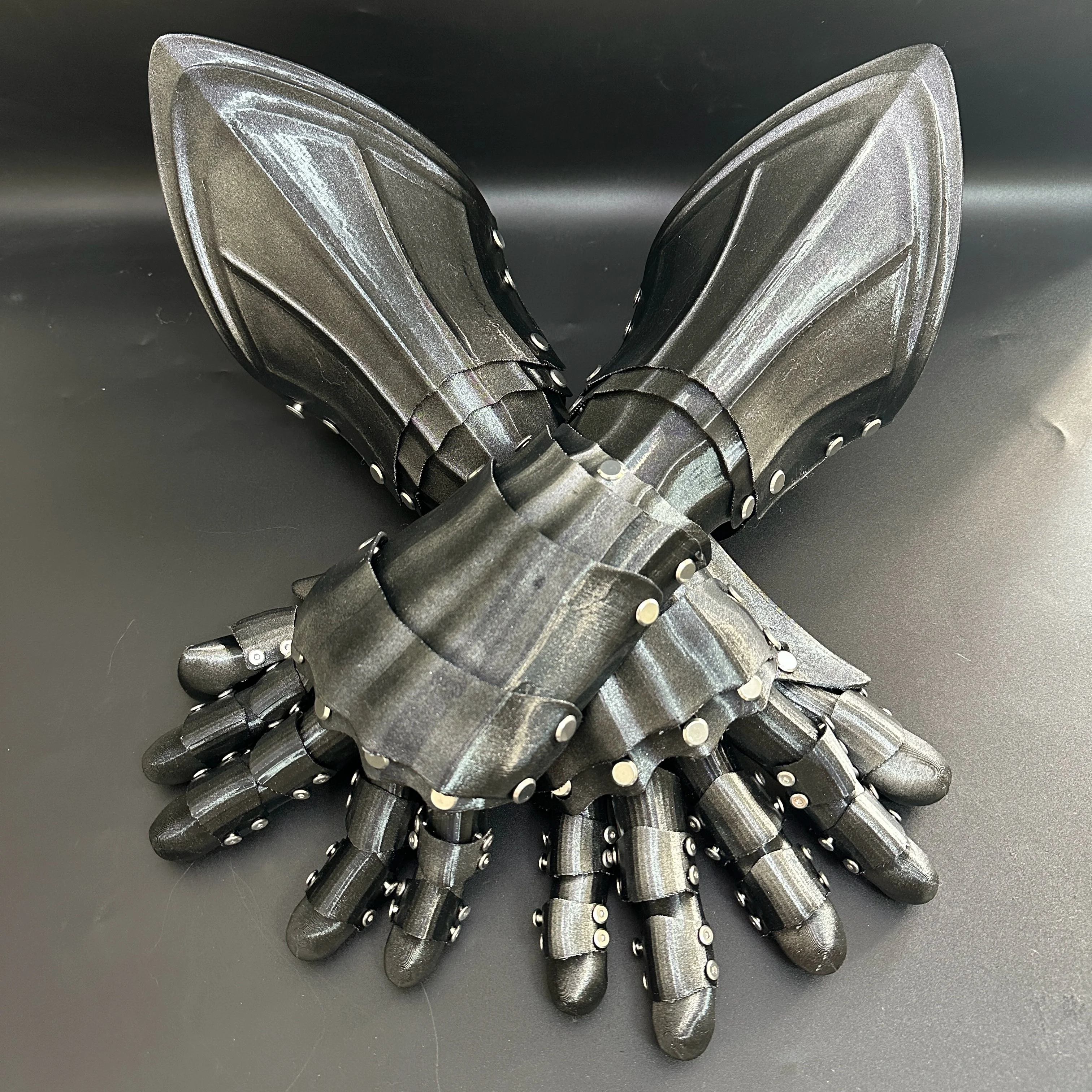 Knight 3D Printing Mechanical Long Gloves Armor Cyberpunk Cosplay Prop Handsome Gothic Retro Style Guards