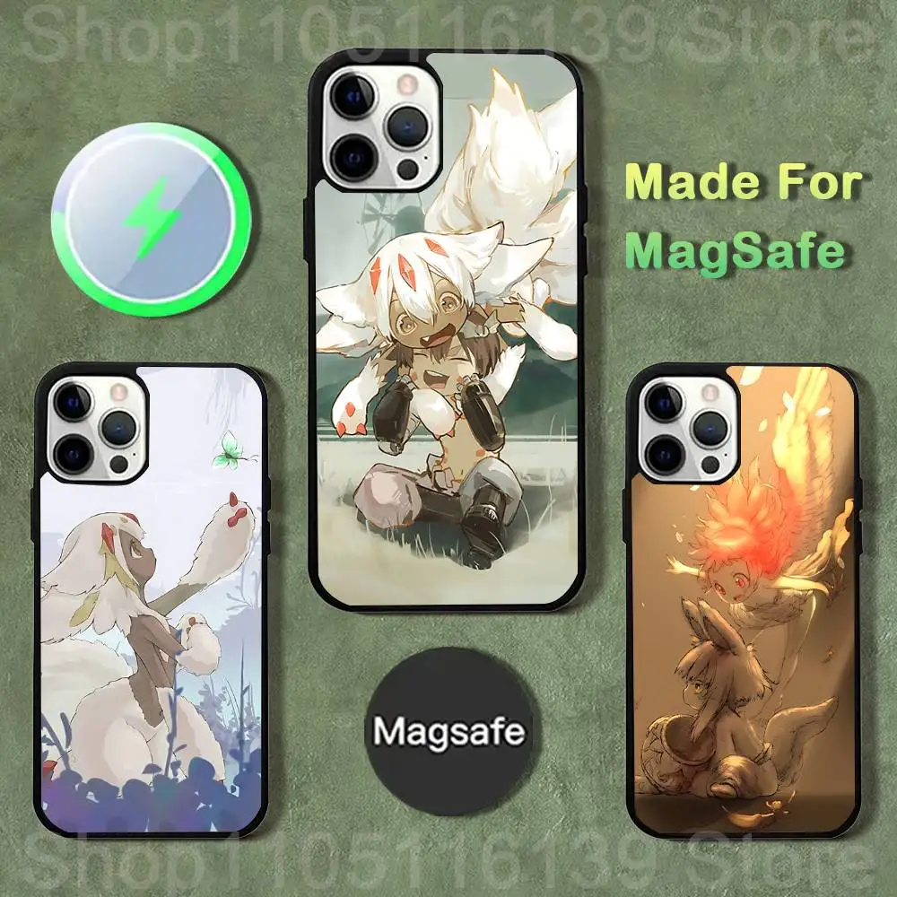 

Чехол для телефона iPhone 17,16,15,14,13,12,11,Pro,Max,Plus,Mini,SE4,E Made In A-Abyss F-Faputa Magnetic Magsafe Wireless Charging