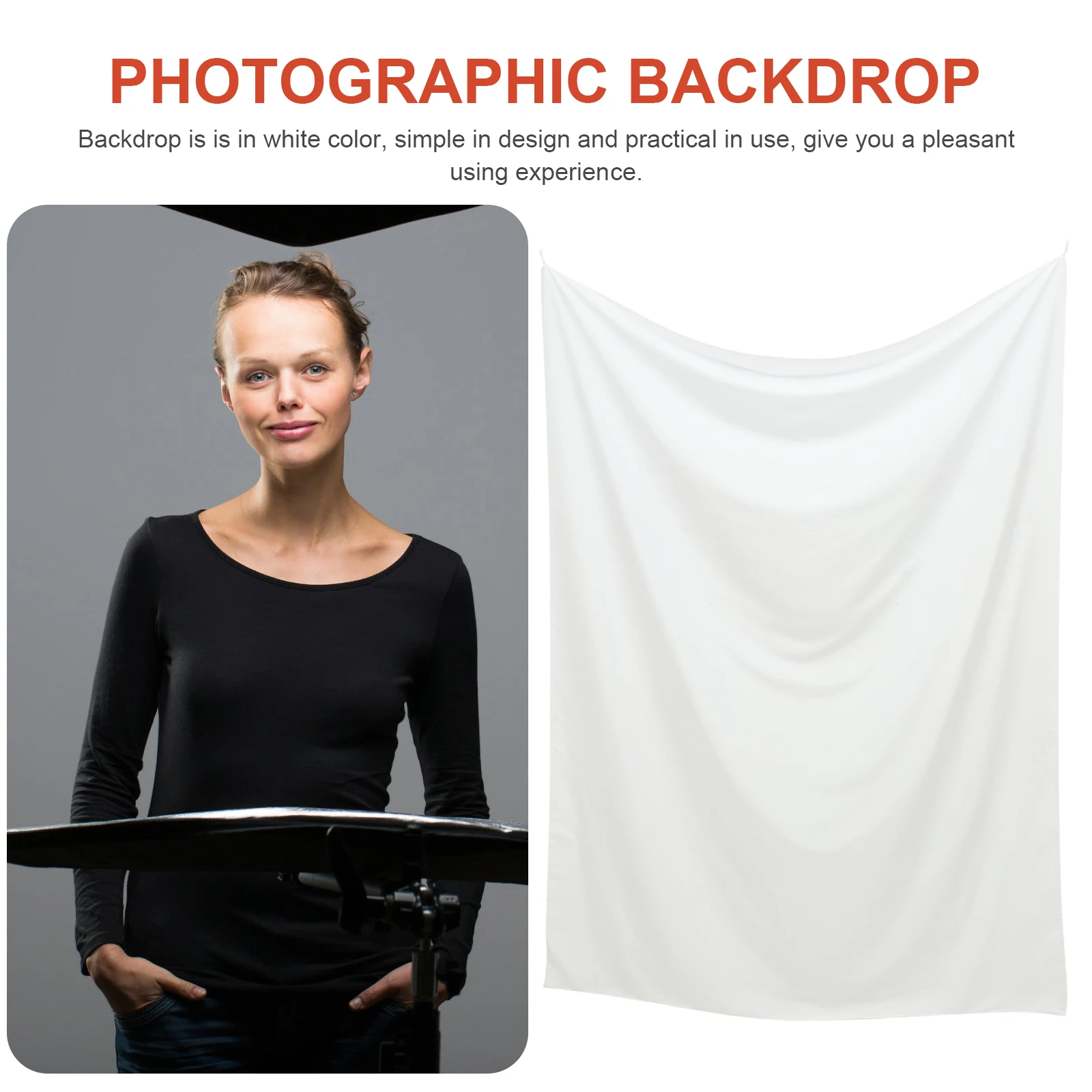 

Backdrop White Backdrop For Photo Shoot Wedding Birthday Background Cloth Foldable Polyester Studio Use Light