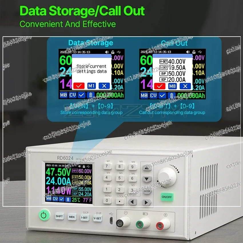 RD6024 Assembled Set 60V 24A digital control Stabilized AC to DC adjustable Voltage Lab Power Supply regulator 1140W/1440W