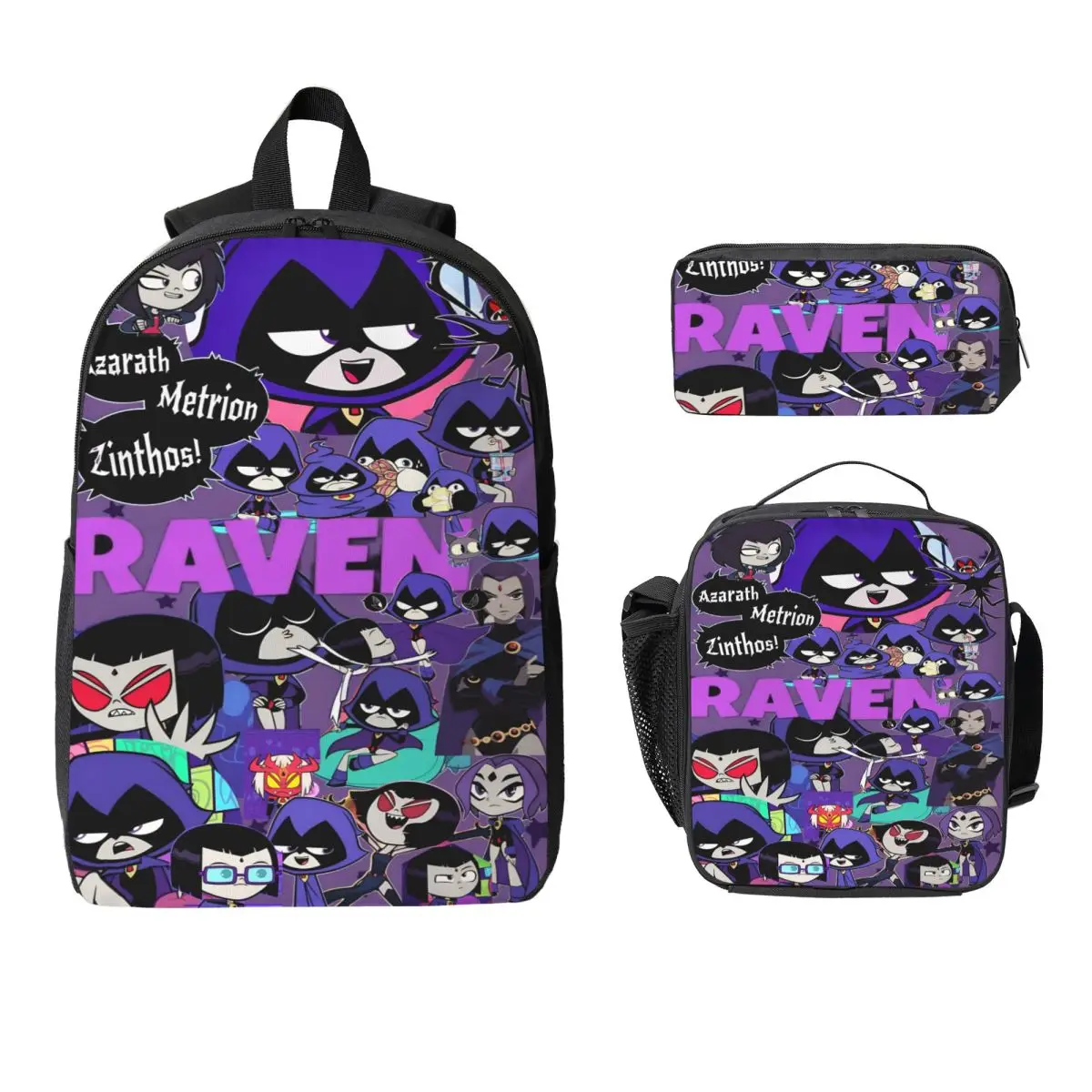 

3 шт., набор рюкзаков для мальчиков Titans Go Beast для мальчиков и девочек, сумки для ручек, наборы сумок для книг с коробкой для завтрака для школьников, рюкзак