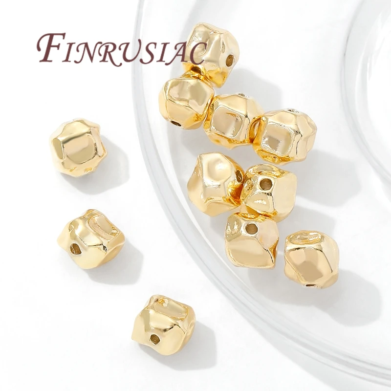 7mm*6mm Irregular Spacer Beads 18K Gold Plated Separator For Beads,Bracelets&Necklaces Accessories,Beads Separators