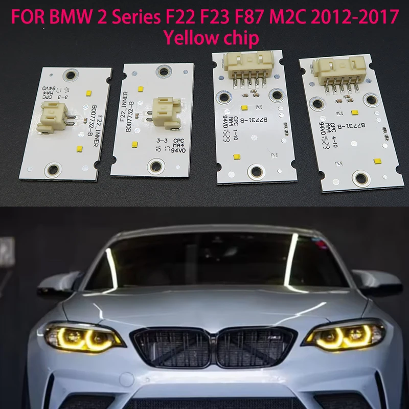 

For BMW 2 series F22 F23 F87 2012-2017 car High headlights DRL chip Ballast LED boards Yellow Direct replacement Bright Yellow