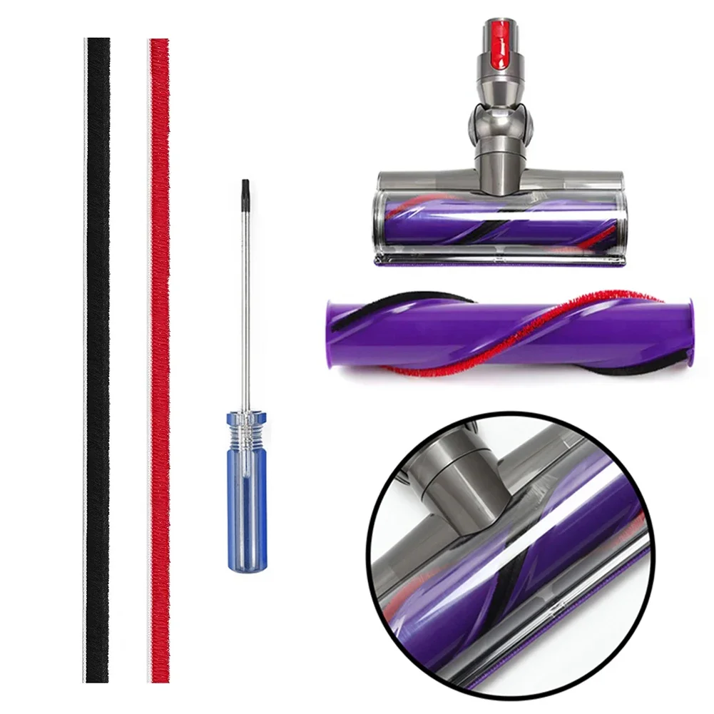 Tiras de Pelúcia com Chave de Fenda Dyson V11-v15 Roller Brush Aspirador Doméstico Acessórios 26cm Pcs