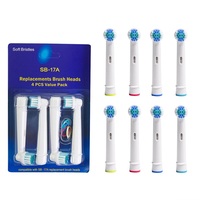 8x Replacement Brush Heads Compatible with Oral-B Electric Toothbrush Fit Advance Power/Triumph/Vitality Precision Clean