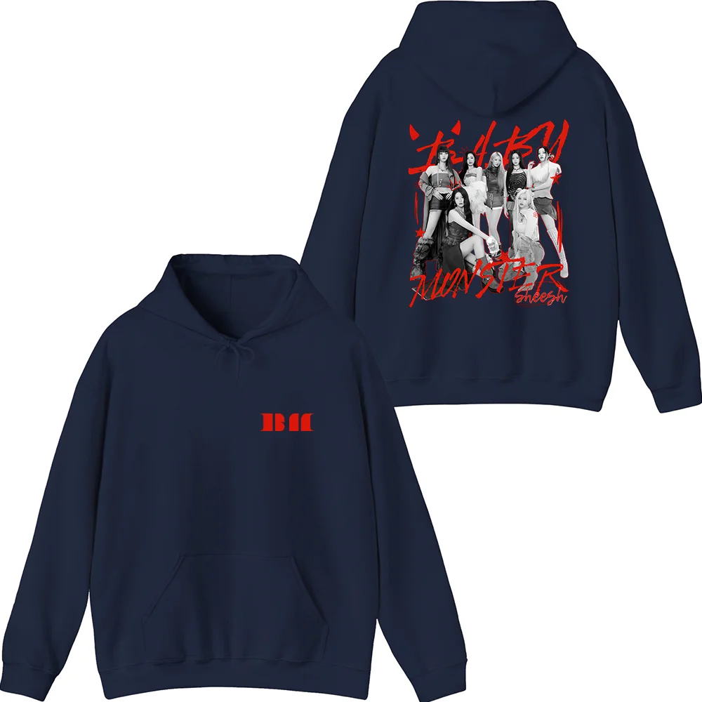 سويت شيرت Babymonster Merch Sheesh للرجال مطبوع منقوش بأكمام طويلة من Kpop