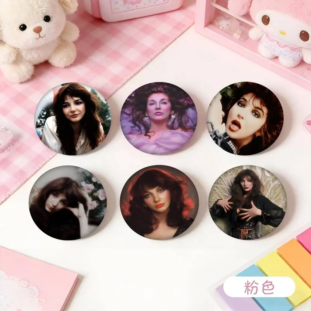 Trending Kate Bush Cartoon Style Badge Brooches On Backpack Decoration Round Enamel Pins For Accessorys