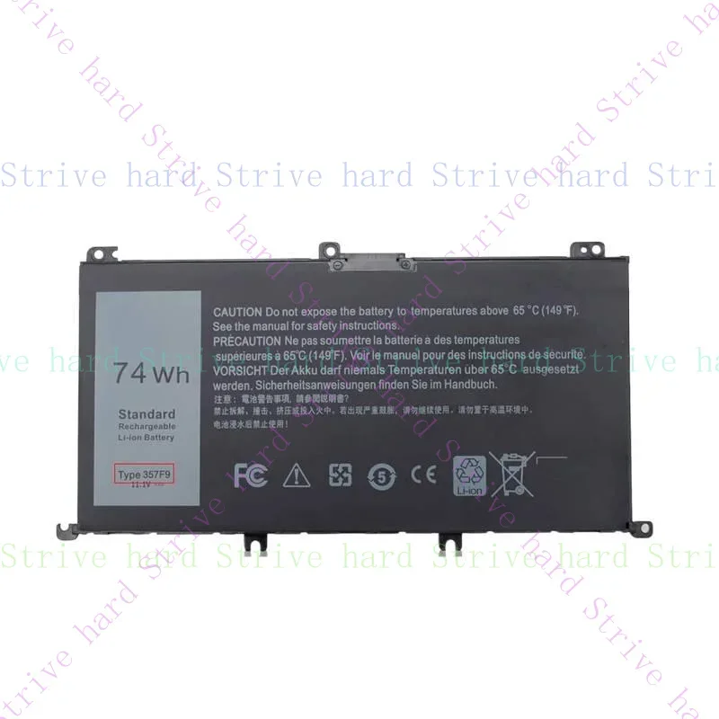 

Аккумулятор 74 Втч 357F9 для Dell Inspiron 15 7000 Gaming P65F P65F001 P57F 71JF4 США