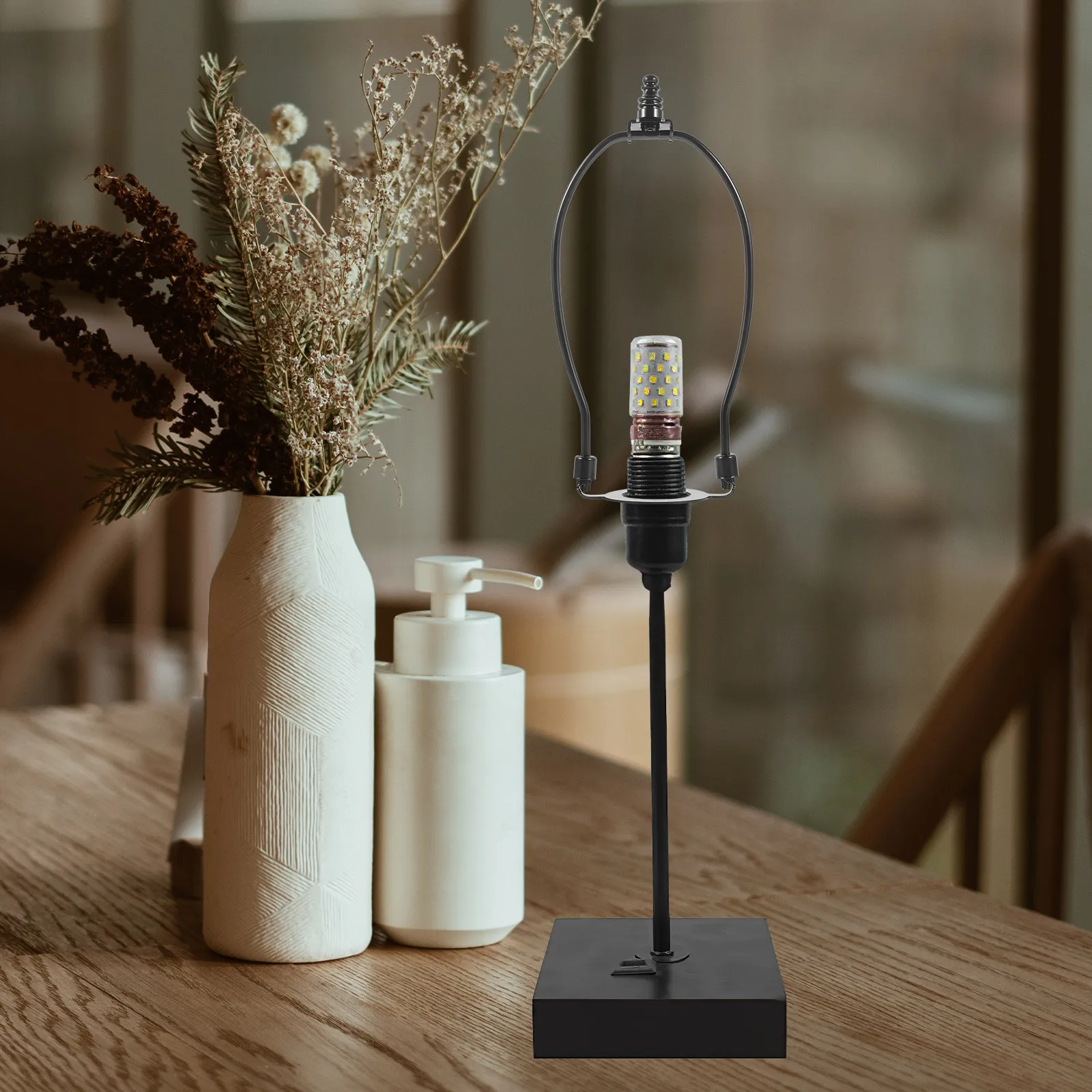 1Pair Lamp Harp Sturdy Lampshade Holder Smooth Surface Lightweight Design Ideal for Table Floor Lamp Repair DIY Lighting