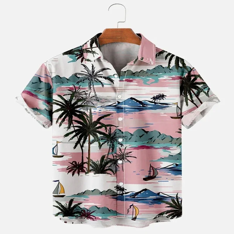 

Coconut Tree and Tropical Plant Short Sleeve Shirt 3D All Over Printed Hawaiian Shirt for Men and Women Casual Shirt Unisex