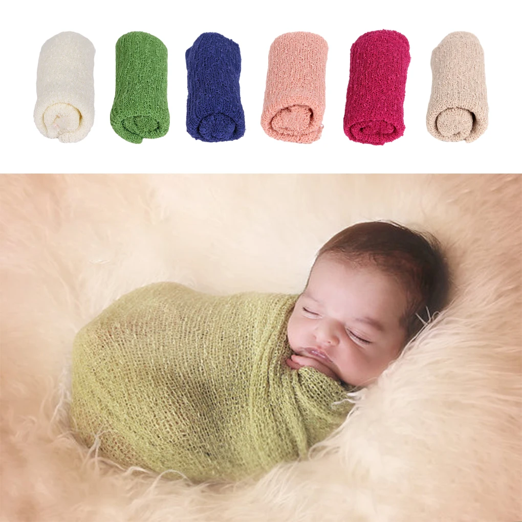 Baby Soft Blanket Infant Stretch Wraps Photography Prop Swaddle Decor