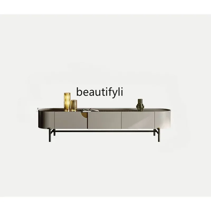 

pg46Modern light luxury TV cabinet Living room simple storage side cabinet Italian minimalist storage decorative cabinet