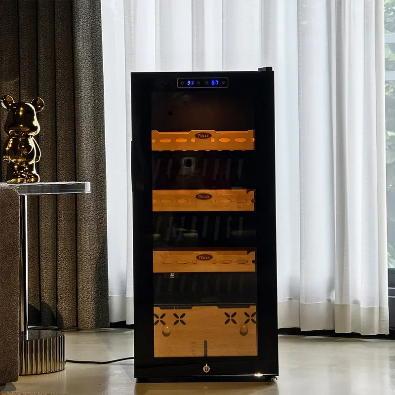 Meiga Cedar Wood Cigar Cabinet with Humidity Control Compressor Constant Temperature Air Cooling Frost Free Large Capacity