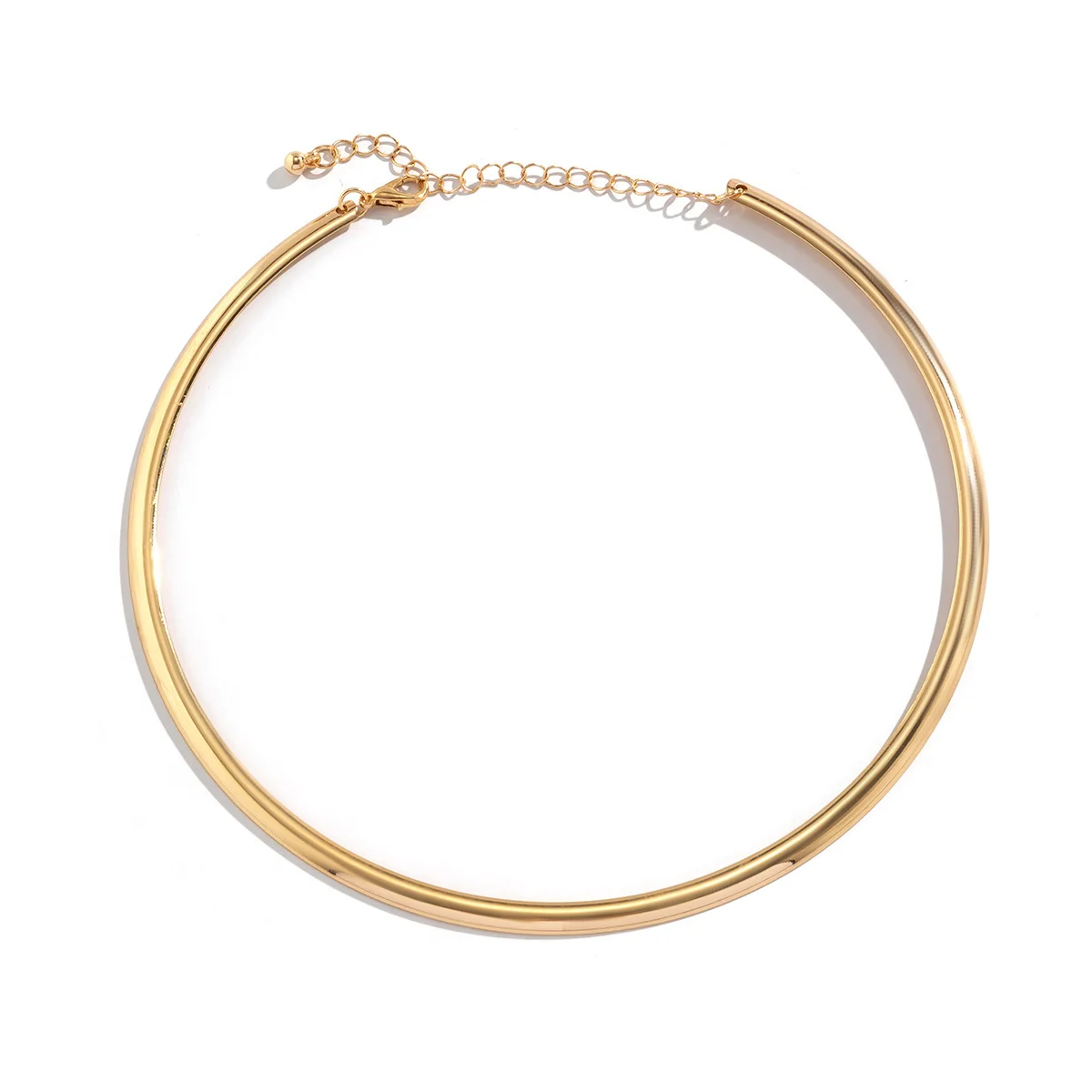Elegante einfache klobige Kreis Drehmomente Halskette für Frauen trend igen Choker Kragen Modeschmuck am Hals Accessoires weiblich – Detail 8