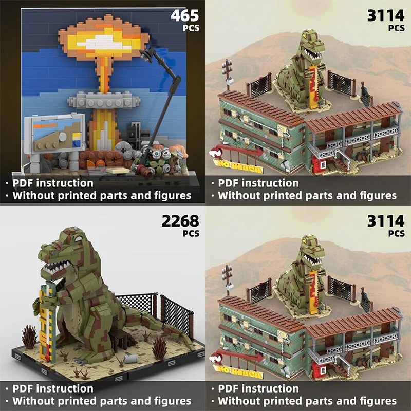 

Falowt!Огромный тираннозавр рекс и сцены, 3D модель динозавра, игрушечные строительные блоки - игрушки «сделай сам» для любителей динозавров