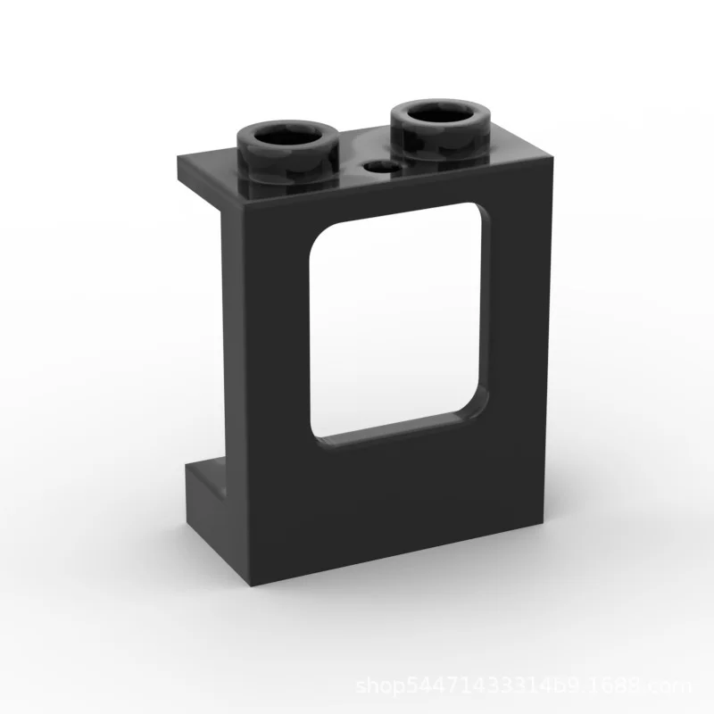 10個入り MOC ウィンドウ 1 x 2 x 2 プレーンブリック 60032モデルビルディングブロックパーツと互換性あり 子供DIY組み立てパズルおもちゃ