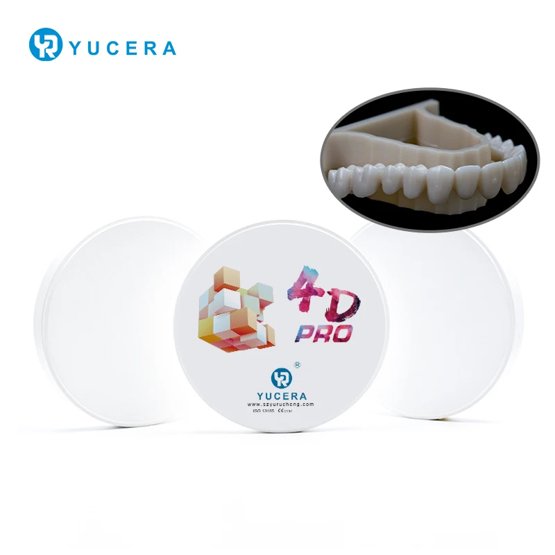 Dental Material 4D Pro Multilayer 98*25mm Zirconia Blocks For CAD CAM