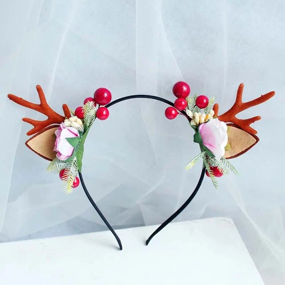 For Kids Headwear Branch For Girl Make Up Flower Women Hair Band Hair Accessories Antlers Headband Korean Style Head Hoop