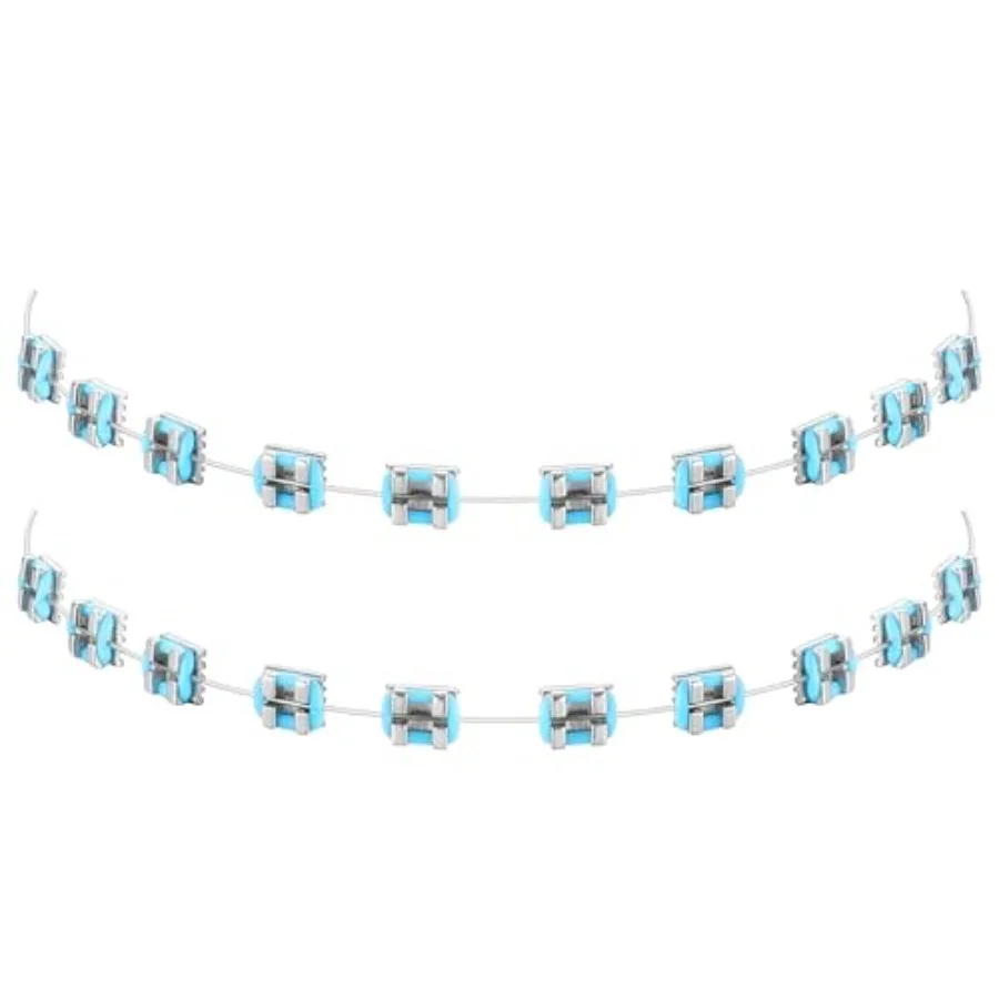 1 Pack Fake Brace Aficial Tooth Decoran with Metal Wire Metal B and hodontic Ligature Tie Practice p for Dental tuden hodontit