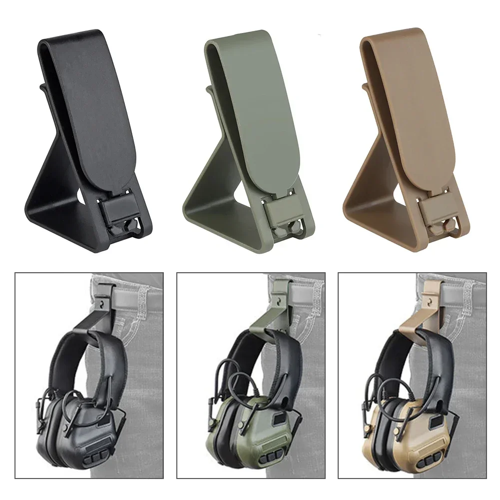 1PC MOLLE Tactical Waist Belt Hanging Buckle Multi-Functional CS Headset Holder Key Tool Storage for Outdoor Gear