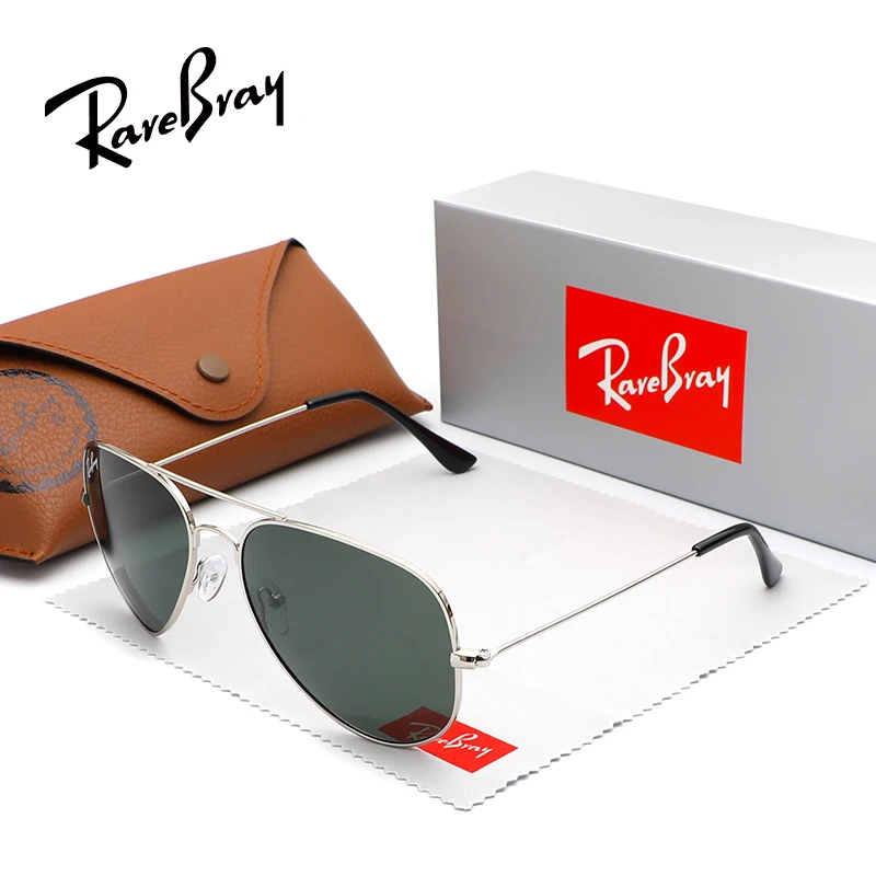 RareBray Klassieke Pilot Zonnebril Mannen UV400 Mode Legering Dunne Frame Bril Rijden Zomer Aviator Mannelijke Vrouwen Zomer Brillen