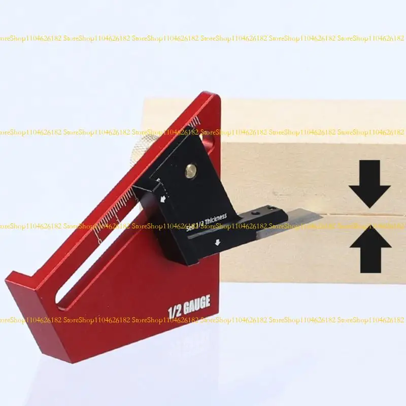Q2Q4 Aluminum Centering Ruler Height Adjuster With Precisions Ruler For Cabinet Making Tablesaw Depth Calibration 0-58mm