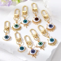 Simple Lucky Evil Eye Keychain Keyring For Friend Couple Multicolor Blue Eye Bag Car Airpods Box Phone Charm Accessories Jewelry