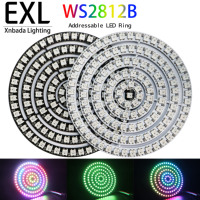 WS2812B Led Pixel Ring 5050 RGB Individually AddressabIe Ring 8/16/24/35/45Leds WS2812 IC BuiIt-in Led ModuIe DC5V