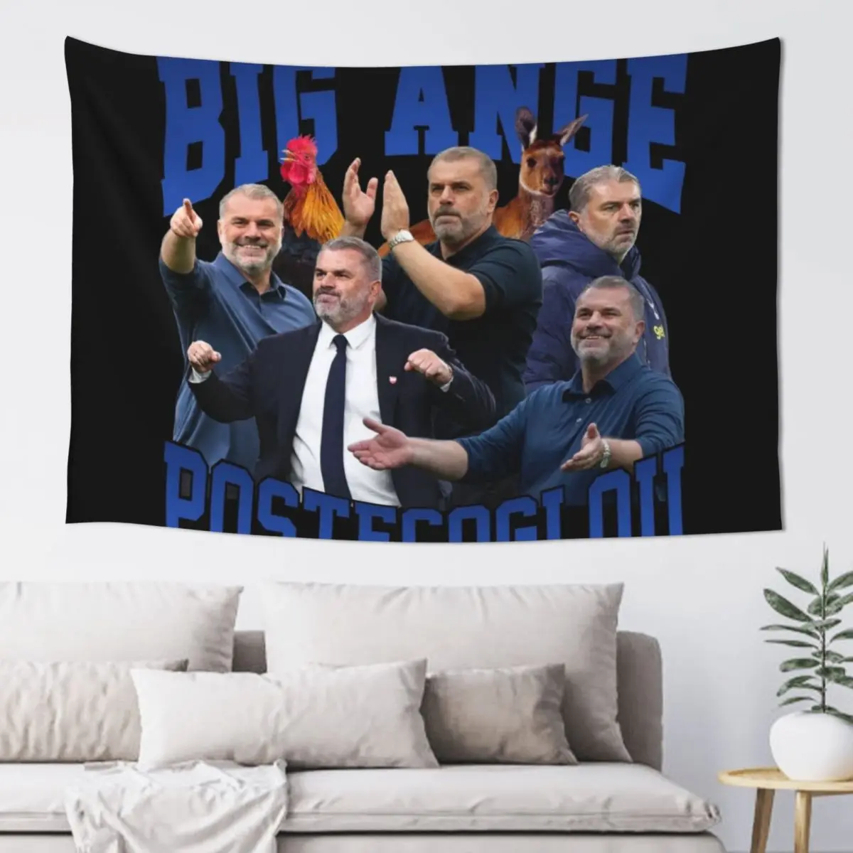 

Big Ange Postecoglou Graphic Tapestry Wall Hanging Wall Funny Room Decor For Girls Tapestry