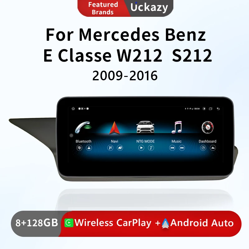 10.25inch 8 Core Android 13 system Wireless Carplay AutoRadio For Mercedes W212 2009-2016  Multimedia GPS Navigazione 4G Screen