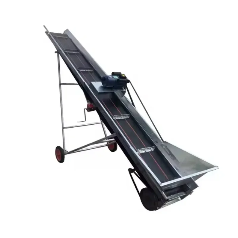 Double Chain Corn Conveyor Belt, Foldable Transport System for Ear Handling with Grain Loss Prevention