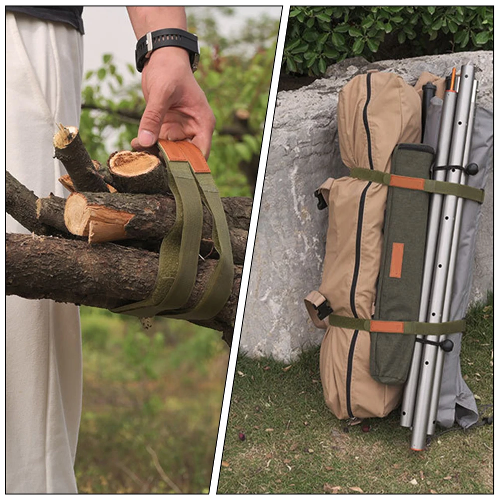 

2Pcs Olive Storage Durable Nylon Camping Must Haves Luggage Pack Picnic Pad Multi Use Camping Straps Straps Travel Storage