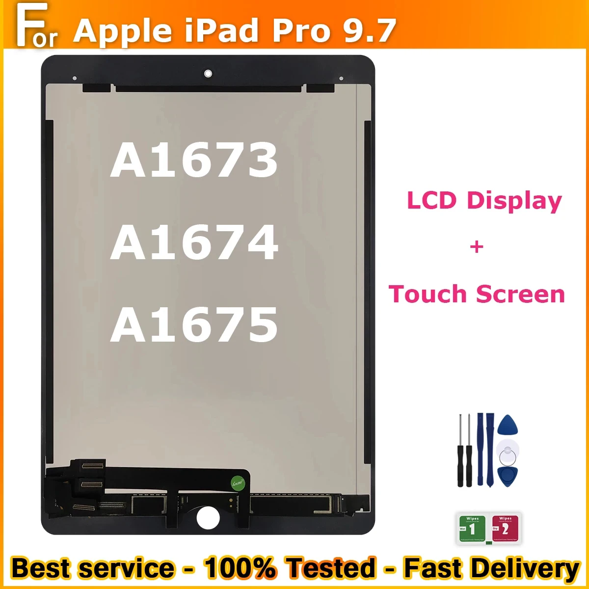 9.7inch for iPad Pro 9.7 A1673 A1674 A1675 LCD Display Touch Screen Assembly Digitizer Replacement for iPad A1673 A1674 A1675