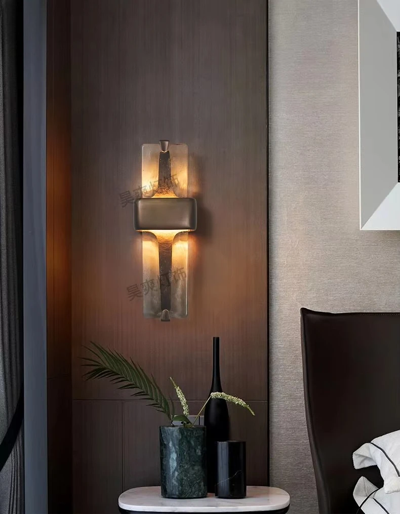 مصباح جداري لغرفة المعيشة، مصباح فاخر لجميع خلفية الفيلا النحاسية، مصباح ممر الدرج الراقية لردهة الفندق