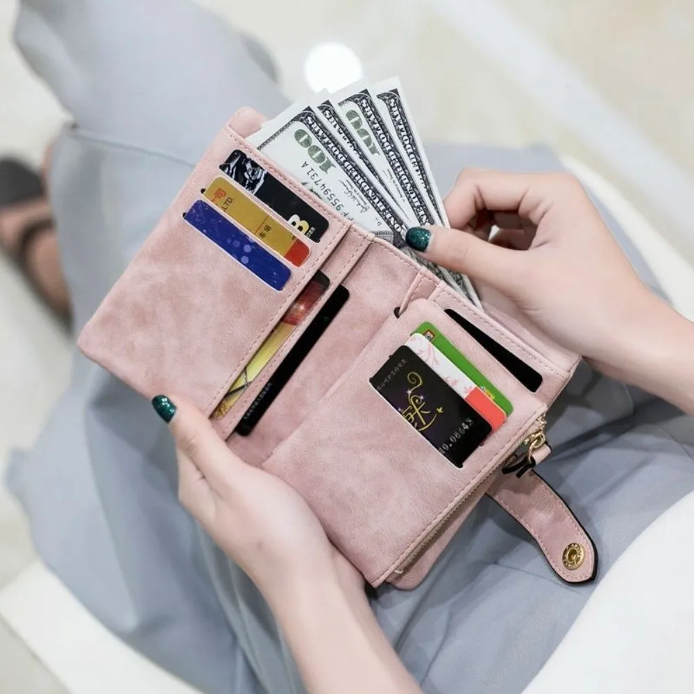 New Polyester Women Wallets Multifunction Long Zip Phone Purses Large Capacity Coin Bag