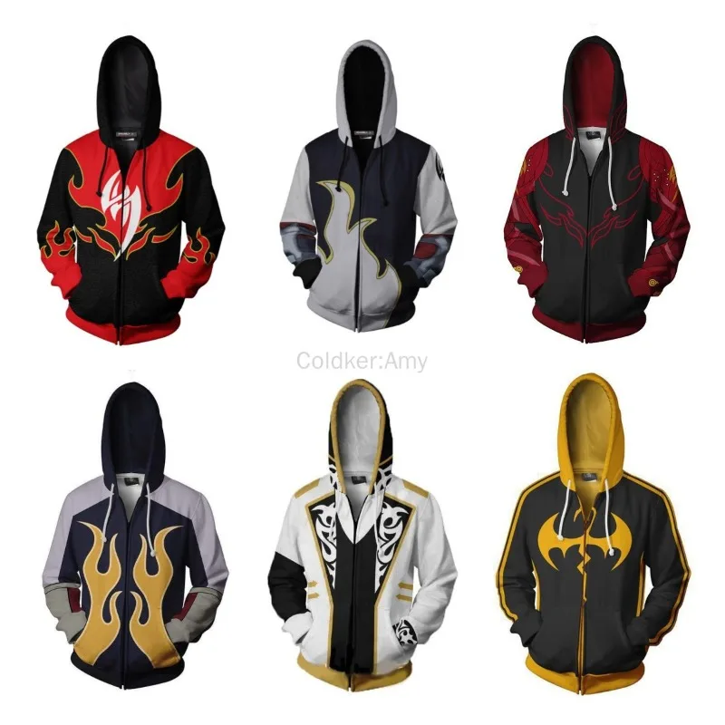 

Zip Hoodie Men's and Women's Casual Sweatshirts Halloween 3D Printed Hoodies Robot Sweatshirts Games Anime Cosplay Costume