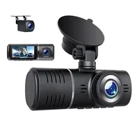 3 Channel Dash Cam Front And Rear Inside Car Camera 2.45 Inch 1080P+720P+720P   For Cars Driving Recorder W/IR Night