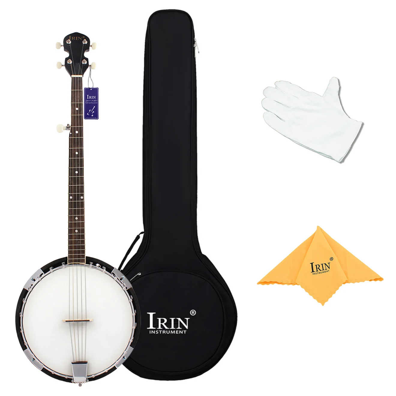 5-String Banjo, Sapele Wood, Practice and Performance, Western Folk Plucked Instrument, Acoustic Guitar Alternative