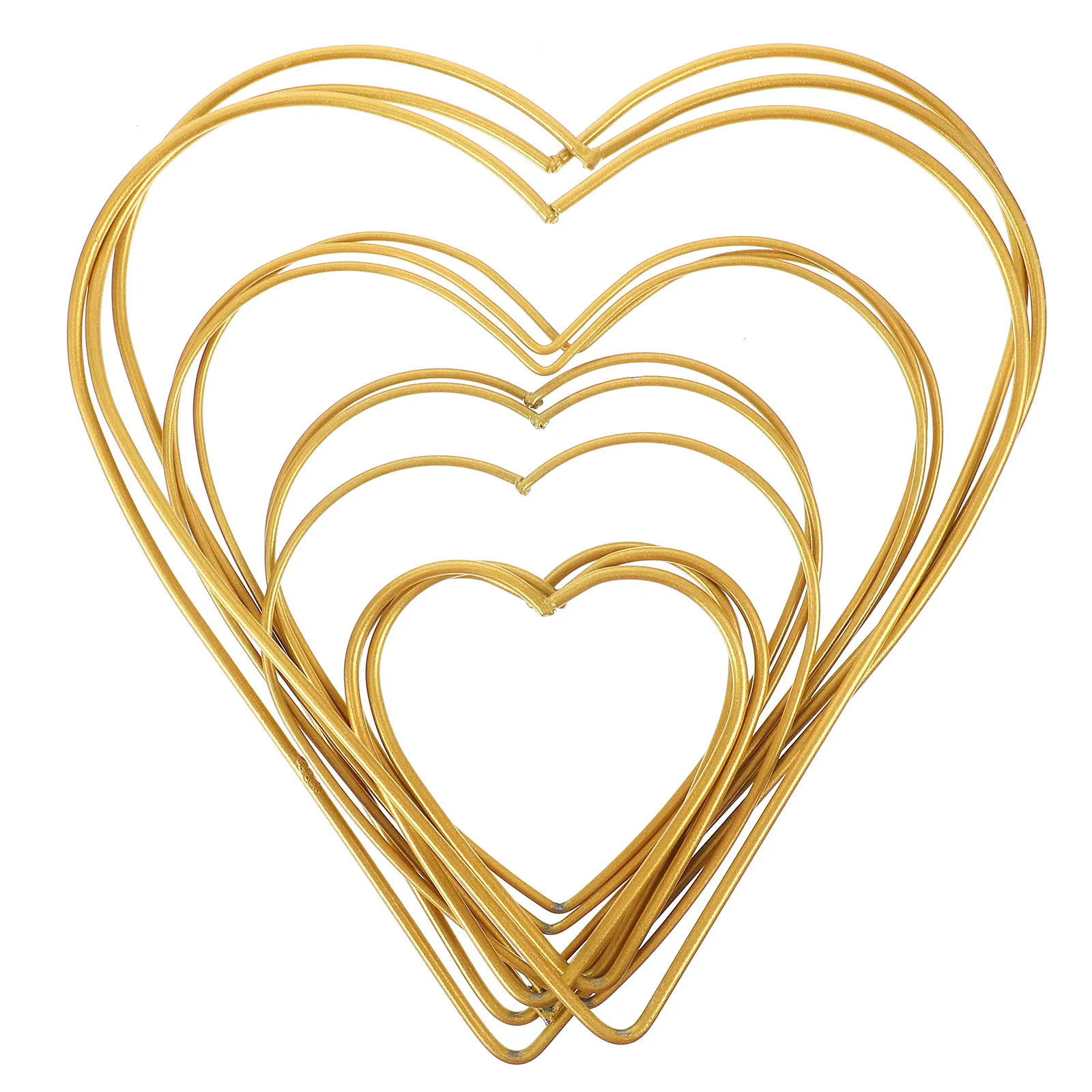 

12pcs Metal Decorative Hoops Fashionable Diy Iron Loops Unique Dreamcatcher Rings Heart-Shaped Iron Decorations For Home Party