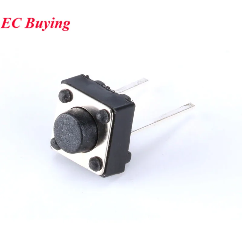 10Pcs-100Pcs 6*6*7 6*6*5 6*6*4.3MM Micro Touch Tactile Push Button Switch Horizontal Two-legged 7MM 5MM 4.3 Horizontal Vertical